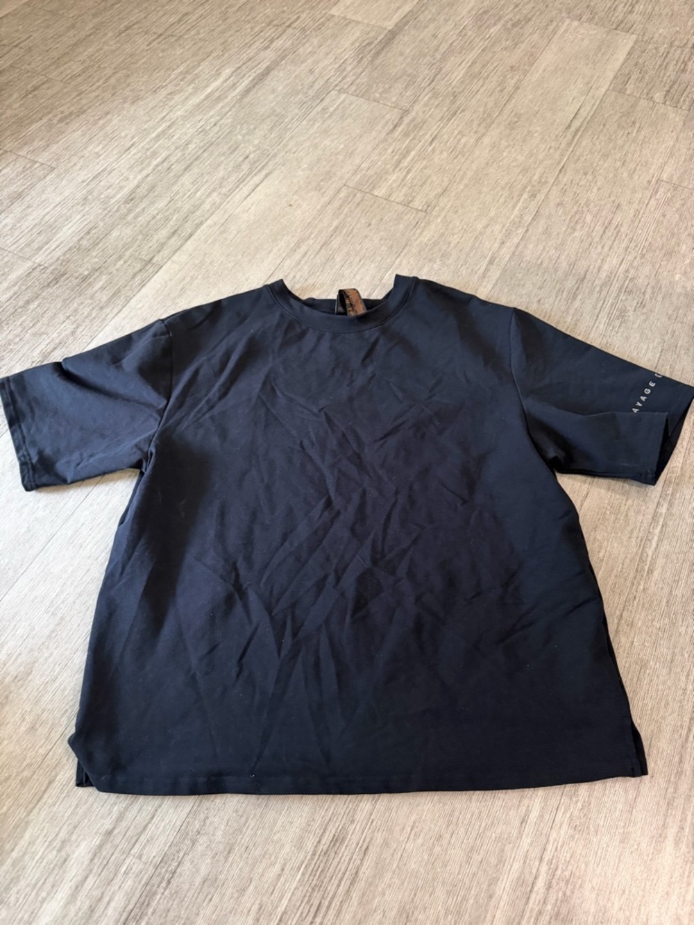 Savage x Fenty Men's Black Crewneck Short-Sleeve Shirt